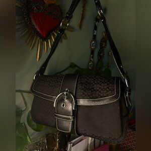 Coach Black Soho Flap Shoulder Bag